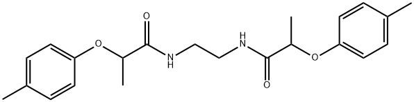 N,N'-1,2-ethanediylbis[2-(4-methylphenoxy)propanamide] Struktur