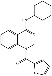 N-[2-(cyclohexylcarbamoyl)phenyl]-N-methylthiophene-2-carboxamide Struktur