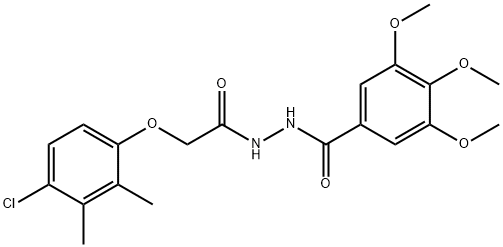 N'-[(4-chloro-2,3-dimethylphenoxy)acetyl]-3,4,5-trimethoxybenzohydrazide Struktur