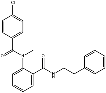 2-[(4-chlorobenzoyl)(methyl)amino]-N-(2-phenylethyl)benzamide Struktur