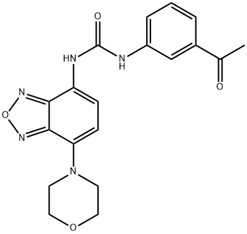 1-(3-acetylphenyl)-3-(4-morpholin-4-yl-2,1,3-benzoxadiazol-7-yl)urea Struktur