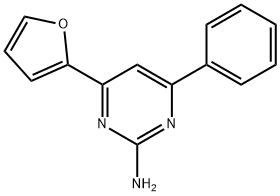 2-Pyrimidinamine, 4-(2-furanyl)-6-phenyl- Struktur