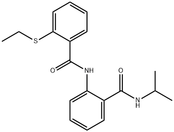 2-[(2-ethylsulfanylbenzoyl)amino]-N-propan-2-ylbenzamide Struktur