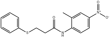 N-(2-methyl-4-nitrophenyl)-3-phenylsulfanylpropanamide Struktur