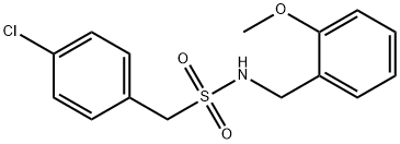 1-(4-chlorophenyl)-N-(2-methoxybenzyl)methanesulfonamide Struktur