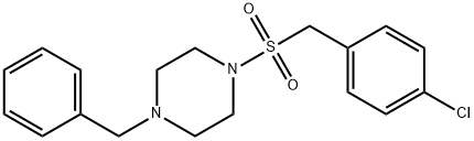 1-benzyl-4-[(4-chlorobenzyl)sulfonyl]piperazine Struktur