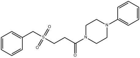 3-benzylsulfonyl-1-(4-phenylpiperazin-1-yl)propan-1-one Struktur