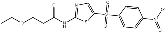 3-ethoxy-N-{5-[(4-nitrophenyl)sulfonyl]-1,3-thiazol-2-yl}propanamide Struktur