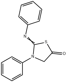 5-Thiazolidinone, 3-phenyl-2-(phenylimino)- Struktur