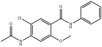 4-(acetylamino)-5-chloro-2-methoxy-N-phenylbenzamide Struktur