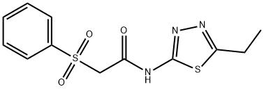 2-(benzenesulfonyl)-N-(5-ethyl-1,3,4-thiadiazol-2-yl)acetamide Struktur