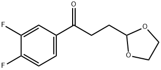 1-(3,4-DIFLUOROPHENYL)-3-(1,3-DIOXOLAN-2-YL)PROPAN-1-ONE Struktur