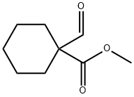 Cyclohexanecarboxylic acid, 1-formyl-, methyl ester Struktur