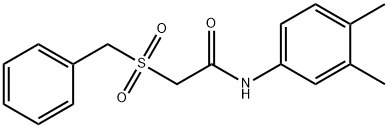 2-benzylsulfonyl-N-(3,4-dimethylphenyl)acetamide Struktur