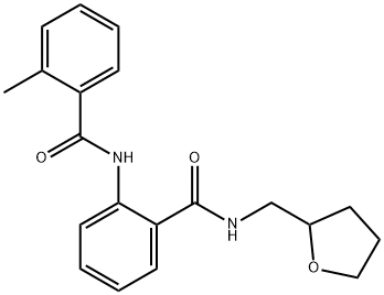 2-methyl-N-(2-{[(tetrahydro-2-furanylmethyl)amino]carbonyl}phenyl)benzamide Struktur