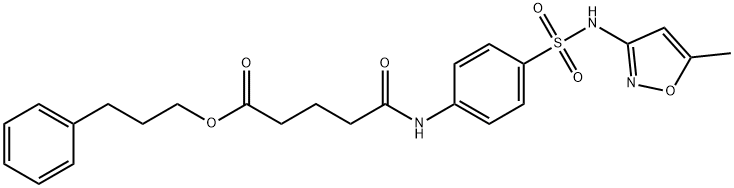 3-phenylpropyl 5-[(4-{[(5-methyl-3-isoxazolyl)amino]sulfonyl}phenyl)amino]-5-oxopentanoate Struktur