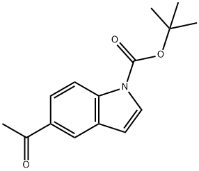 1H-INDOLE-1-CARBOXYLIC ACID, 5-ACETYL-, 1,1-DIMETHYLETHYL ESTER Struktur