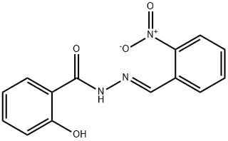 2-hydroxy-N'-(2-nitrobenzylidene)benzohydrazide Struktur