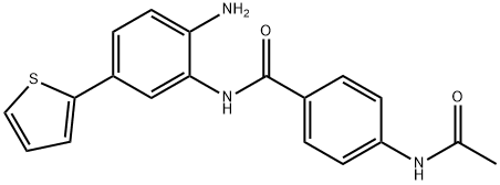 4-acetamido-N-(2-amino-5-(thiophen-2-yl)phenyl)benzamide Struktur