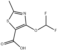 4-Difluoromethoxy-2-methyl-thiazole-5-carboxylic acid Struktur