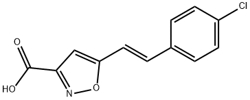 5-[2-(4-Chloro-phenyl)-vinyl]-isoxazole-3-carboxylic acid Struktur