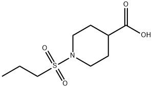 1-(propane-1-sulfonyl)piperidine-4-carboxylic acid Struktur