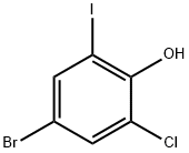 4-bromo-2-chloro-6-iodophenol Struktur