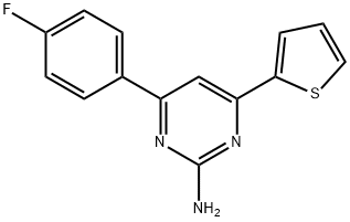 4-(4-fluorophenyl)-6-(thiophen-2-yl)pyrimidin-2-amine Struktur