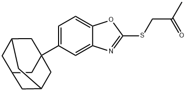 1-(5-Adamantan-1-yl-benzooxazol-2-ylsulfanyl)-propan-2-one Struktur