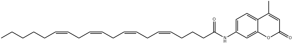 (5Z,8Z,11Z,14Z)-N-(4-methyl-2-oxochromen-7-yl)icosa-5,8,11,14-tetraenamide Struktur