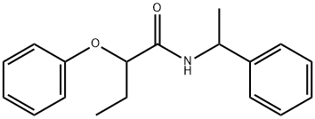 2-phenoxy-N-(1-phenylethyl)butanamide Struktur