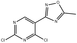 2,4-Dichloro-5-(5-methyl-[1,2,4]oxadiazol-3-yl)
-pyrimidine Struktur