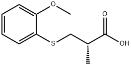 (S)-3-(2-methoxyphenylthio)-2-methylpropanoic acid Struktur