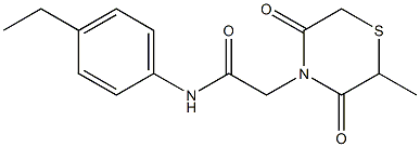 N-(4-ethylphenyl)-2-(2-methyl-3,5-dioxothiomorpholin-4-yl)acetamide Struktur