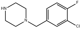 1-[(3-chloro-4-fluorophenyl)methyl]piperazine Struktur