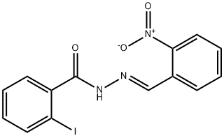 2-iodo-N'-(2-nitrobenzylidene)benzohydrazide Struktur