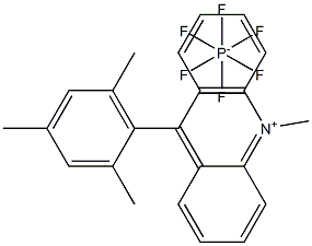 9-mesityl-10-methylacridin-10-ium hexafluorophosphate Struktur