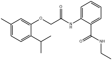 N-ethyl-2-{[(2-isopropyl-5-methylphenoxy)acetyl]amino}benzamide Structure