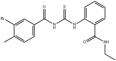 3-bromo-N-[({2-[(ethylamino)carbonyl]phenyl}amino)carbonothioyl]-4-methylbenzamide Struktur