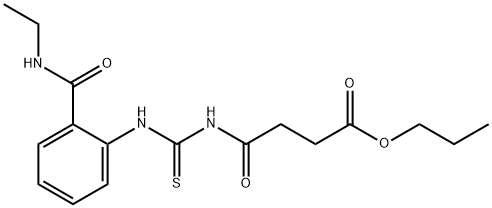 propyl 4-[[2-(ethylcarbamoyl)phenyl]carbamothioylamino]-4-oxobutanoate Struktur