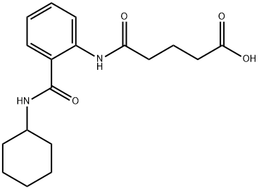 5-({2-[(cyclohexylamino)carbonyl]phenyl}amino)-5-oxopentanoic acid Struktur