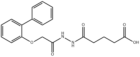 5-oxo-5-[2-[2-(2-phenylphenoxy)acetyl]hydrazinyl]pentanoic acid Struktur