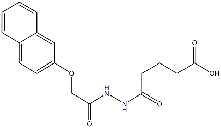 5-{2-[(2-naphthyloxy)acetyl]hydrazino}-5-oxopentanoic acid Struktur