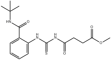 methyl 4-{[({2-[(tert-butylamino)carbonyl]phenyl}amino)carbonothioyl]amino}-4-oxobutanoate Structure