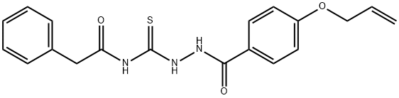 N-({2-[4-(allyloxy)benzoyl]hydrazino}carbonothioyl)-2-phenylacetamide Struktur