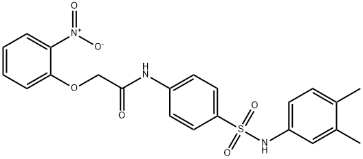 N-(4-{[(3,4-dimethylphenyl)amino]sulfonyl}phenyl)-2-(2-nitrophenoxy)acetamide Struktur