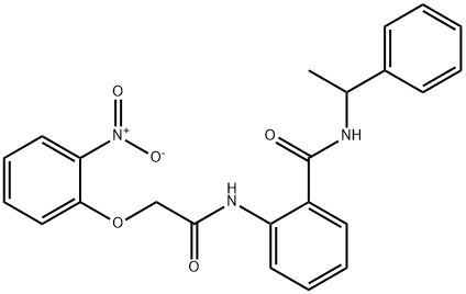 2-{[(2-nitrophenoxy)acetyl]amino}-N-(1-phenylethyl)benzamide Struktur