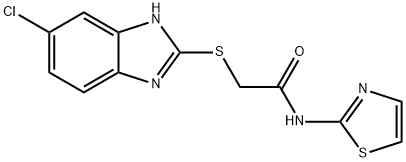 2-[(5-chloro-1H-benzimidazol-2-yl)sulfanyl]-N-(1,3-thiazol-2-yl)acetamide Struktur