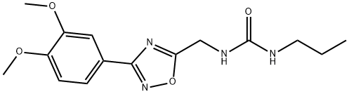 1-[[3-(3,4-dimethoxyphenyl)-1,2,4-oxadiazol-5-yl]methyl]-3-propylurea Struktur