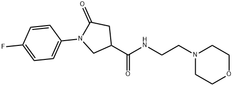 1-(4-fluorophenyl)-N-(2-morpholin-4-ylethyl)-5-oxopyrrolidine-3-carboxamide Struktur